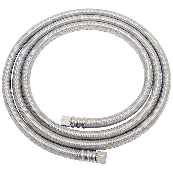 Speakman SPK-57646US 1/4" OD x 1/4" OD x 10' Stainless Steel Ice Maker Connector SPK-57646US - main